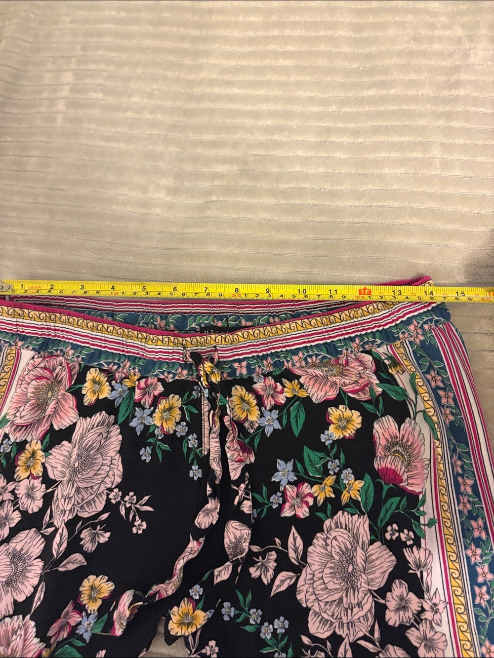 PJ Salvage Black Floral Border Print Pajama Pants - Picture 4 of 7
